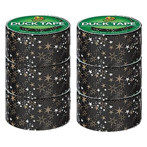 Duck # 285223 Gold Star pattern printed duct tape 1.88